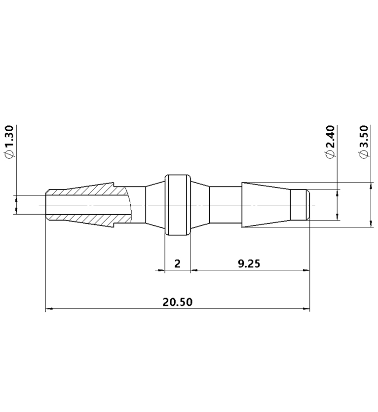 2.4mm（3/32英寸）直通接頭