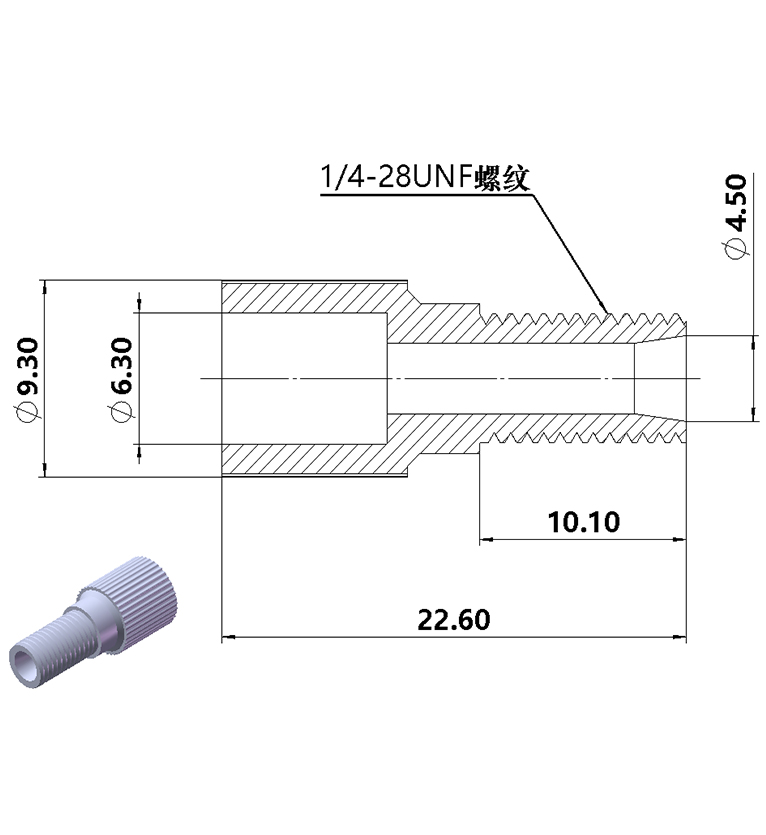 1/4-28UNF螺紋壓塞